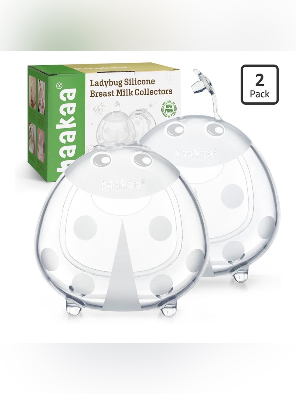 haakaa Ladybug Silicone Breast Milk Collectors